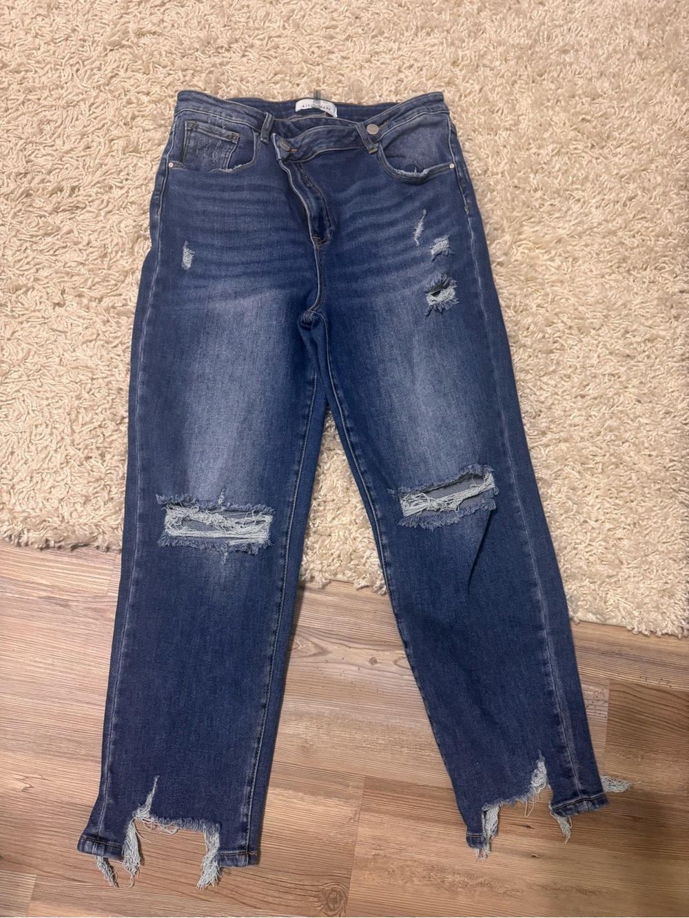 Risen jeans Dark Blue Distressed size 13